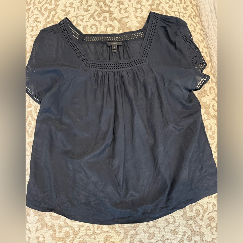 J Crew short sleeve blouse